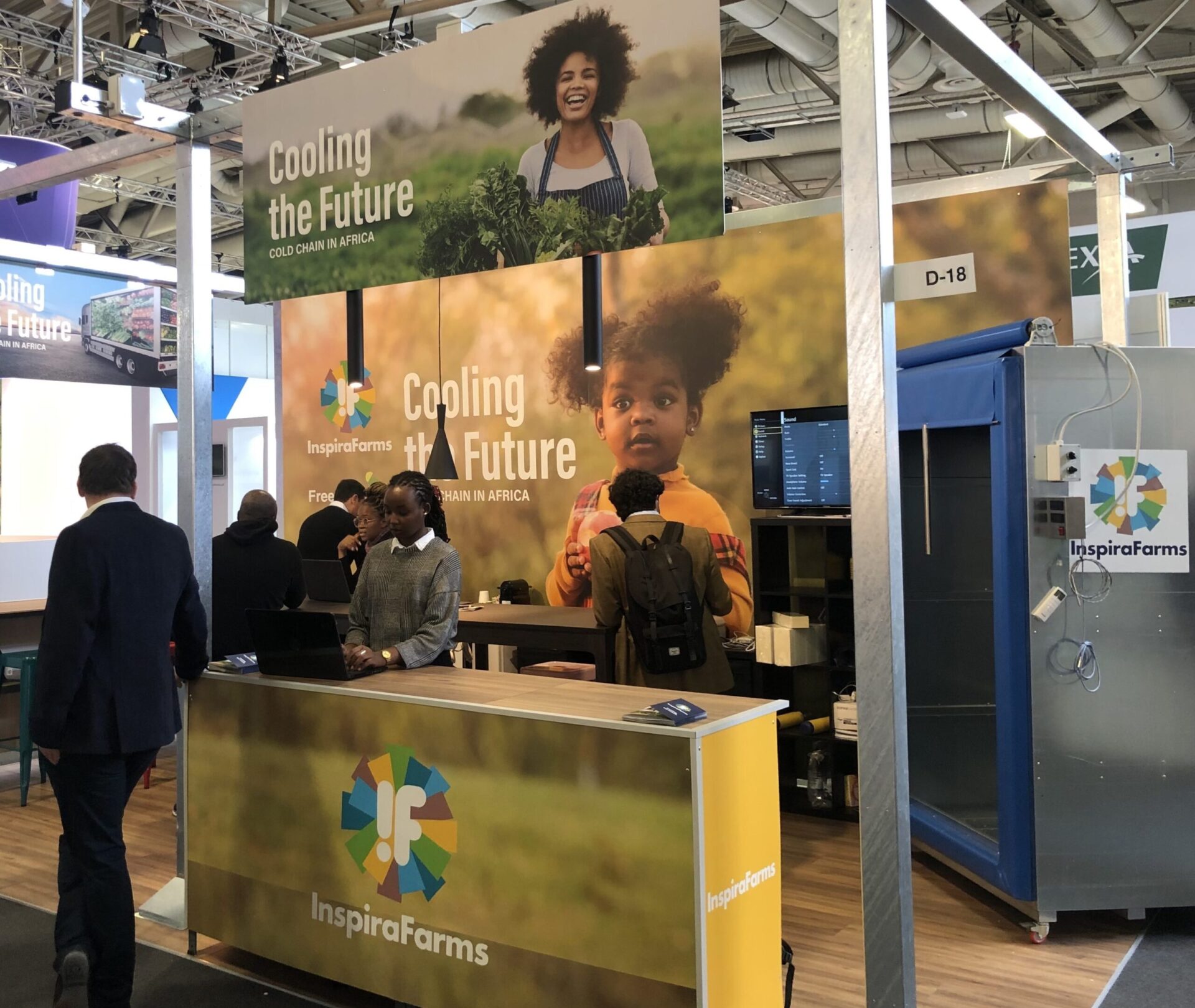InspiraFarms exhibitor's stand at Fruit Logisitica 2022