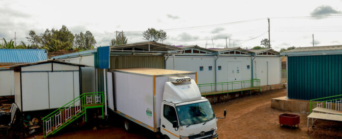 reefer truck receiving fresh vegetables from cold room in Kenya
