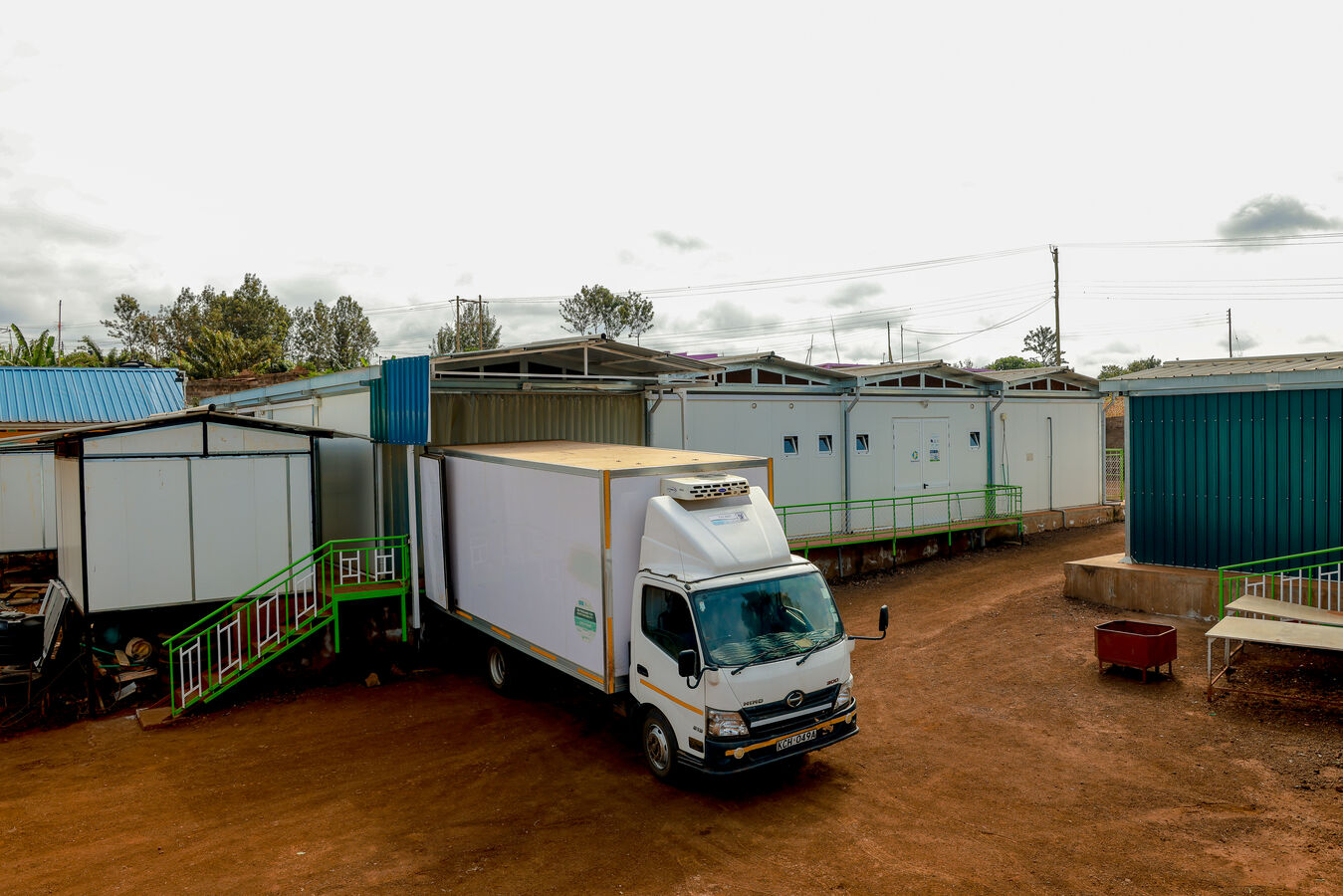reefer truck receiving fresh vegetables from cold room in Kenya