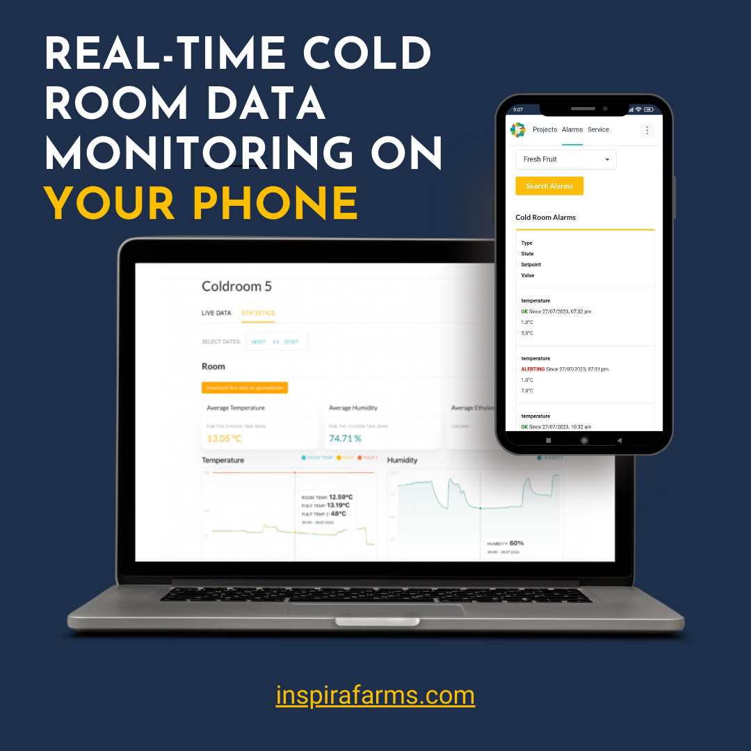 cooling data readings by InspiraFarms Cooling